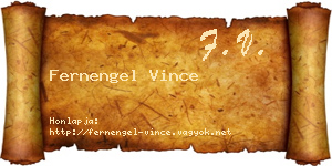 Fernengel Vince névjegykártya